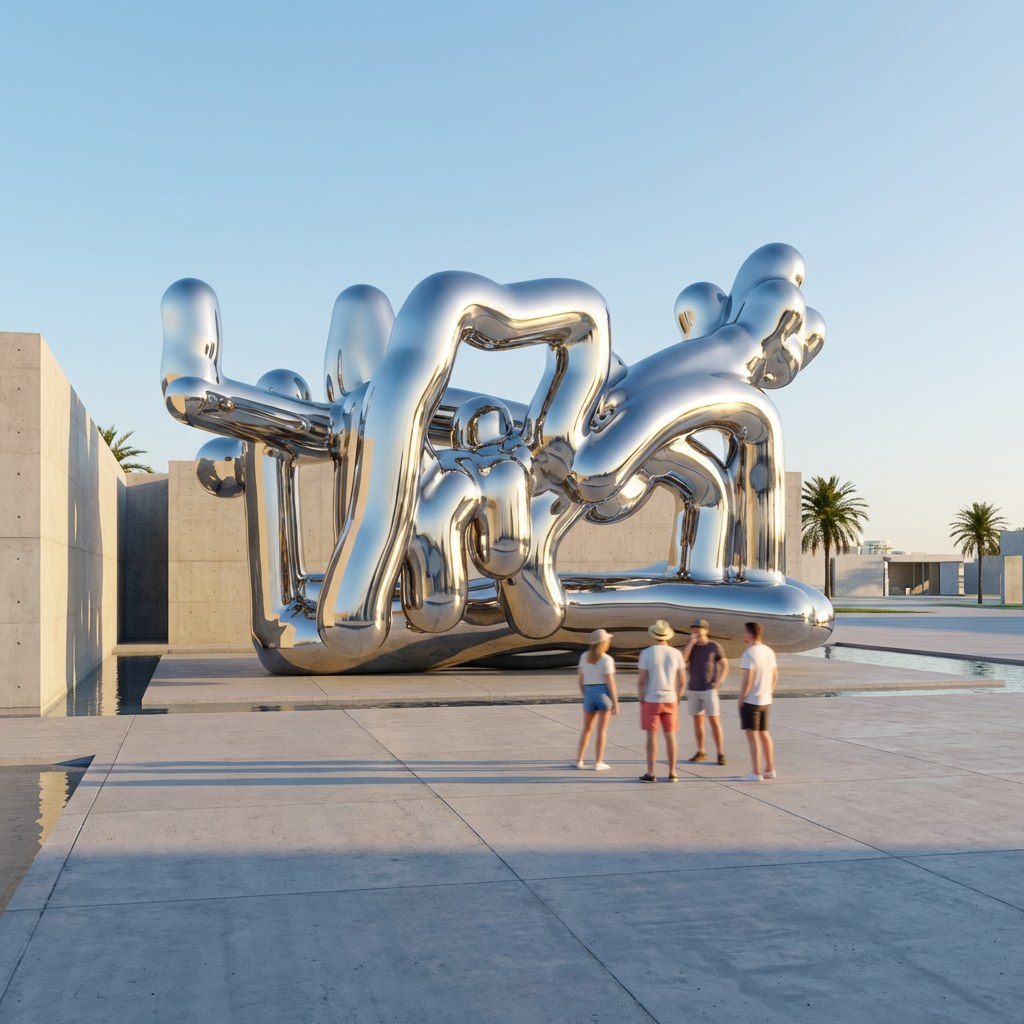 Elemental — raw steel and bronze monumental form